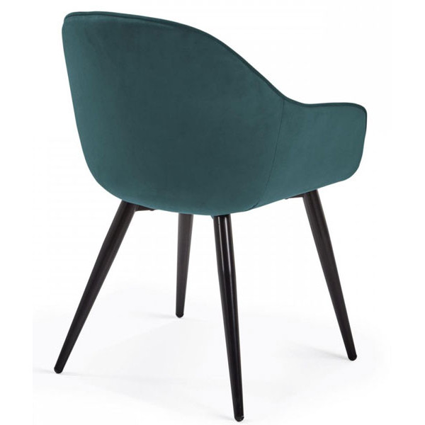 Стілець La Forma Herbert Бірюзовий велюр Стілець La Forma Herbert Бірюзовий велюр-2