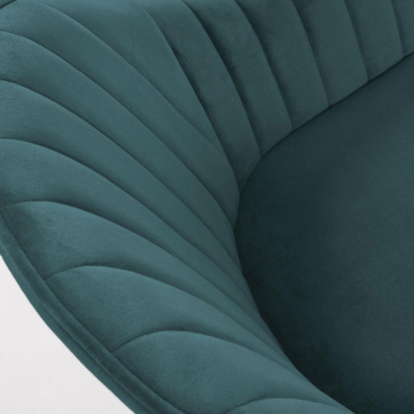 Стілець La Forma Herbert Бірюзовий велюр Стілець La Forma Herbert Бірюзовий велюр-3