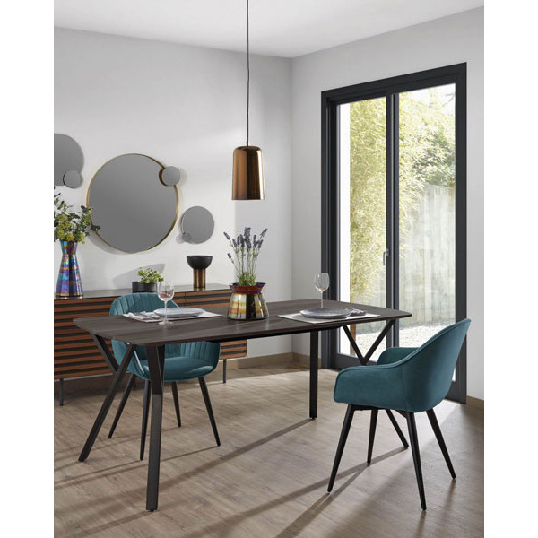 Стілець La Forma Herbert Бірюзовий велюр Стілець La Forma Herbert Бірюзовий велюр-4