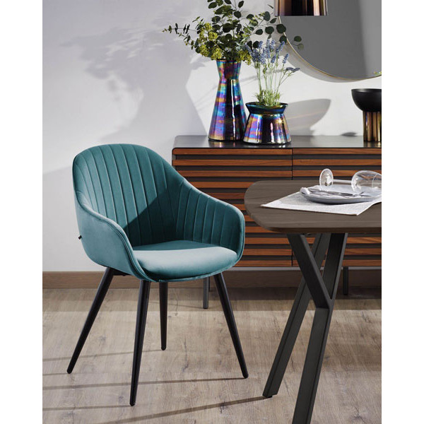 Стілець La Forma Herbert Бірюзовий велюр Стілець La Forma Herbert Бірюзовий велюр-5