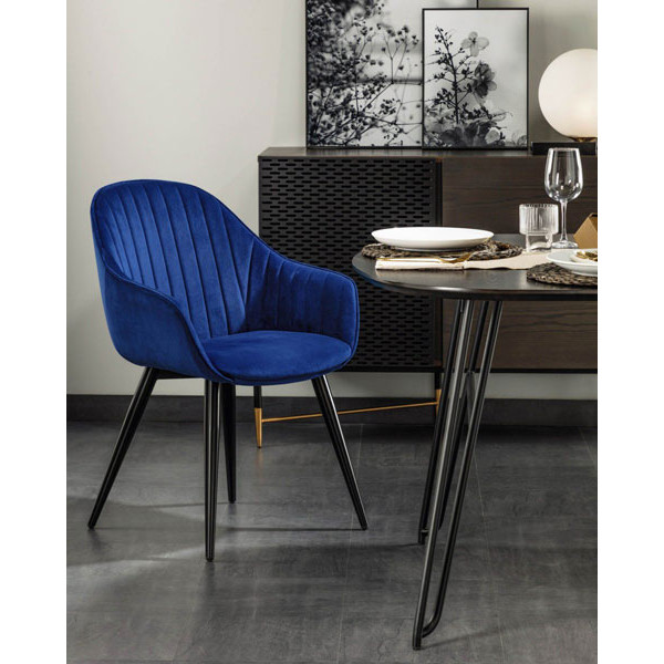 Стул La Forma Herbert Синий велюр-5