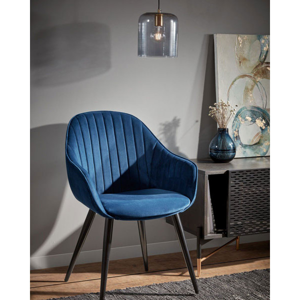 Стул La Forma Herbert Синий велюр-6