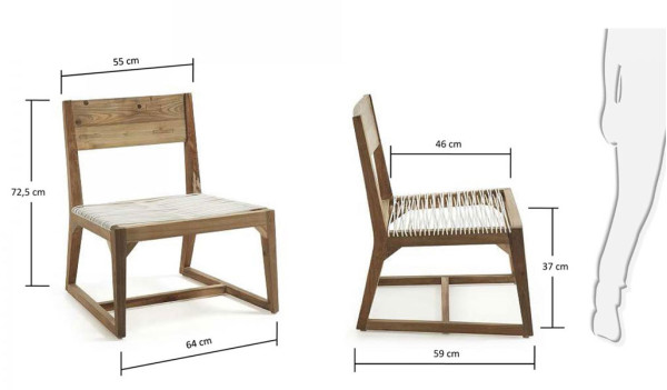 Стілець La Forma LAURENT Коричневий-5