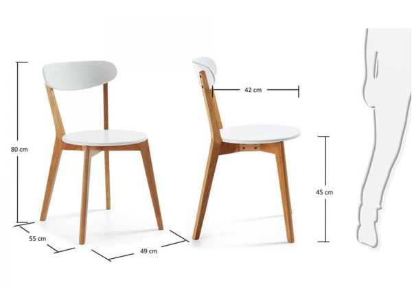 Стілець La Forma LUANA Білий-7