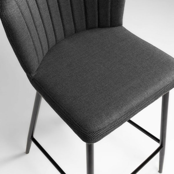 Полубарный стул La Forma Madge Темно-серый-4