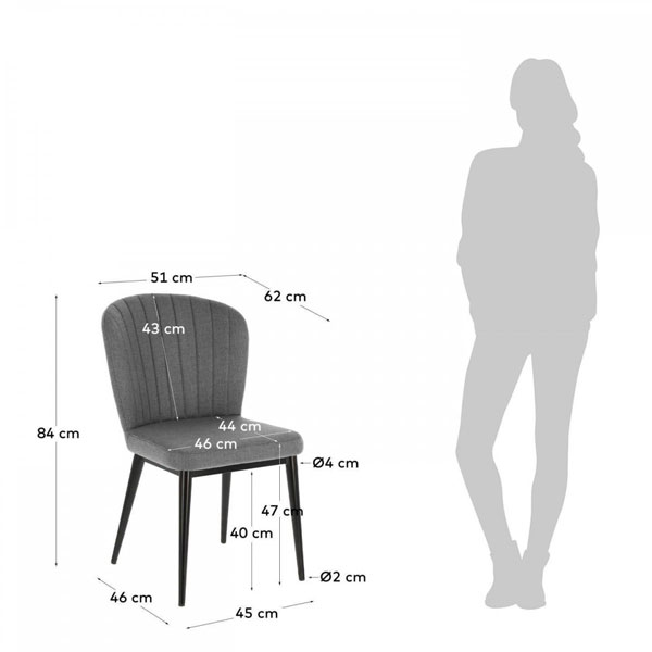 Стул La Forma Madge Серый-4