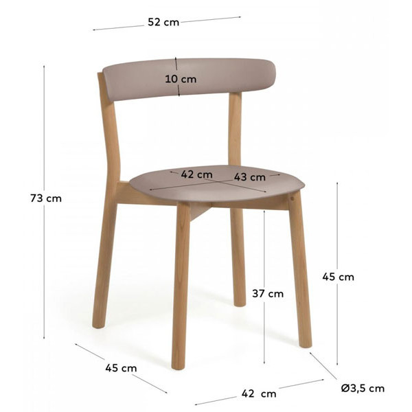 Стул La Forma Santina Коричневый-6