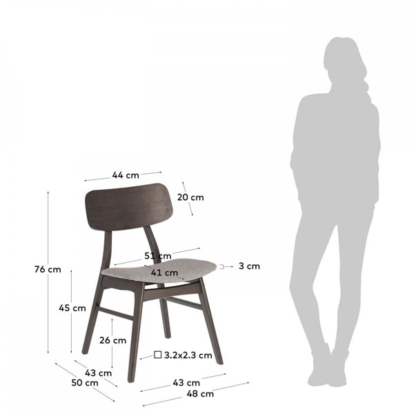 Стілець La Forma Selia Темно-коричневий-5