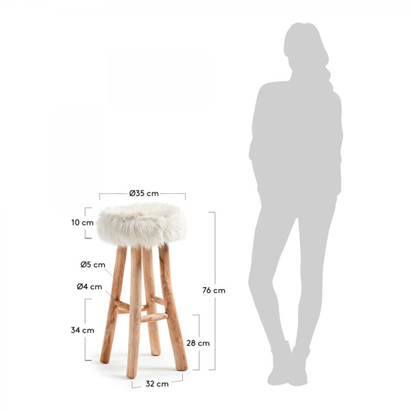 Барный стул La Forma Nuvoli Белый-2