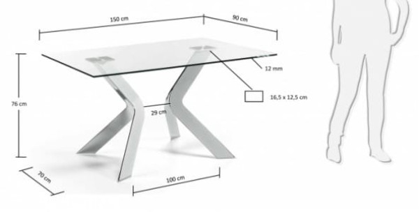 Обеденный стол La Forma VIRGINIA C100C07-1