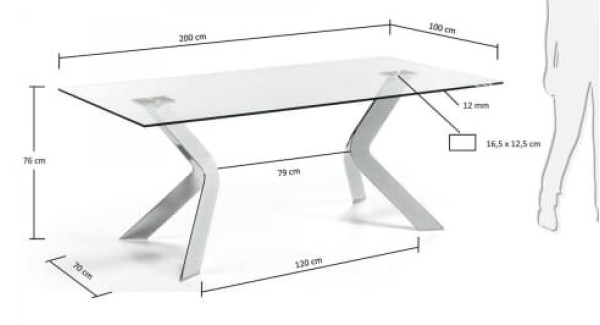 Обідній стіл La Forma VIRGINIA C106C07-1