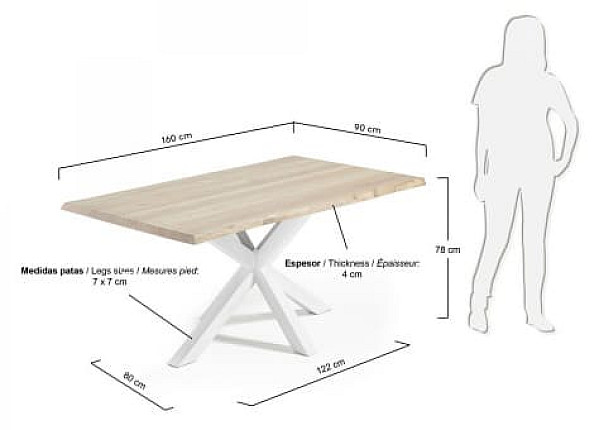 Обеденный стол La Forma ARYA 160 СМ C435M33-1