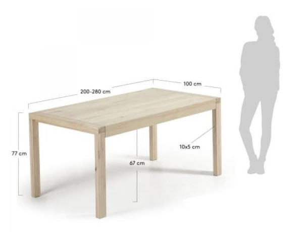 Раскладной обеденный стол La Forma VIVY 200 - 280 СМ CC0607M33 Раскладной обеденный стол La Forma VIVY 200 - 280 СМ CC0607M33-5