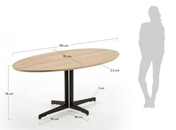 Обеденный стол La Forma ANDRAITX CC0737M33-1