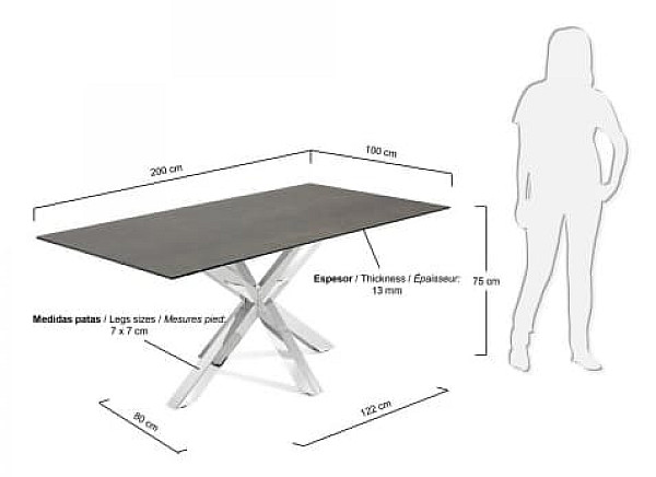 Обеденный стол La Forma ARYA 200 СМ C358K09-2