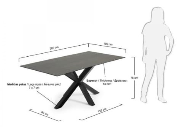 Обеденный стол La Forma ARYA 200 СМ C408K09-2