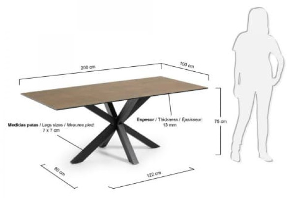 Обеденный стол La Forma ARYA 200 СМ C408K10-1