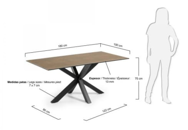 Обеденный стол La Forma ARYA 180 СМ C409K10-2