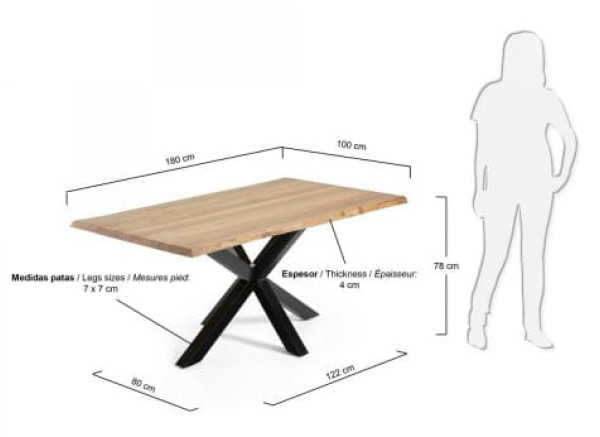 Обеденный стол La Forma ARYA 180 СМ C409M40-1