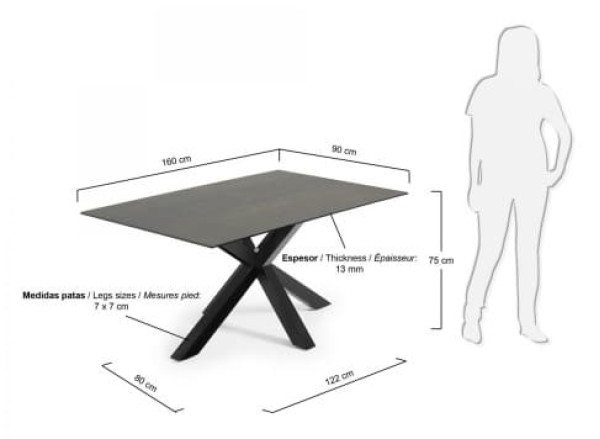Обеденный стол La Forma ARYA 160 СМ C436K09-1