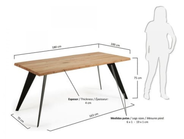 Обідній стіл La Forma NACK 180 СМ C747M40-2