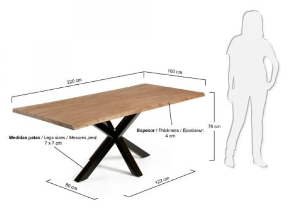 Обідній стіл La Forma ARYA 220 СМ C796M90-2