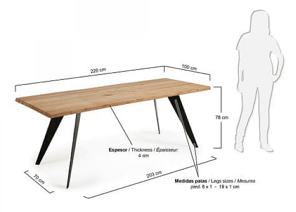 Обідній стіл La Forma NACK 220 СМ C799M40-1