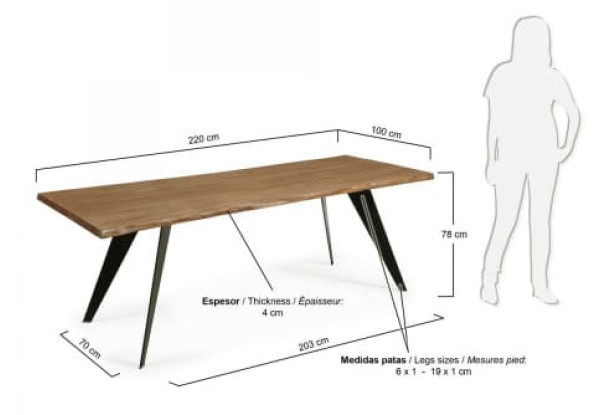Обеденный стол La Forma NACK 220 СМ C799M90-1