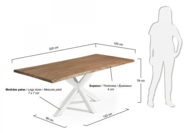 Обеденный стол La Forma ARYA 220 СМ CC0014M90-1