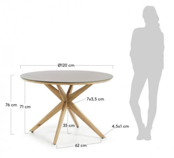 Обеденный стол La Forma GLOW CC0547PR14-2