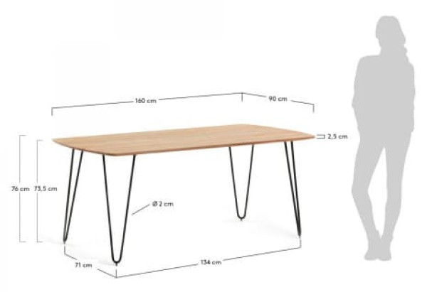 Обеденный стол La Forma BARCLI CC1378M46-1