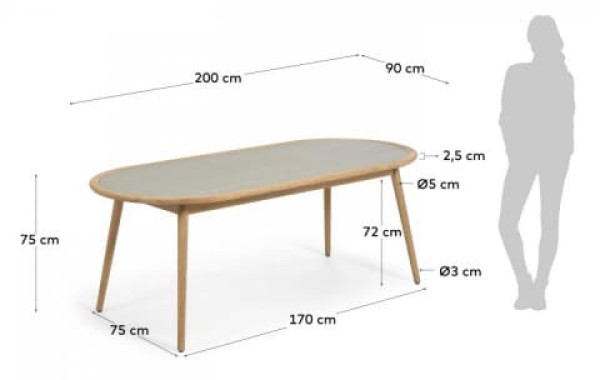 Обеденный стол La Forma GLYNIS CC2013PR03-1