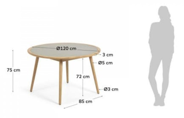 Обеденный стол La Forma GLYNIS CC2014PR03-1