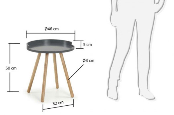 Кавовий стіл La Forma BRUK C595M03-3