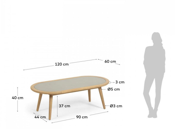 Кавовий стіл La Forma GLYNIS CC2015PR03-4