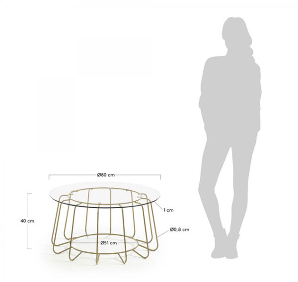 Кавовий стіл La Forma PARADIGM CC1105C07-3