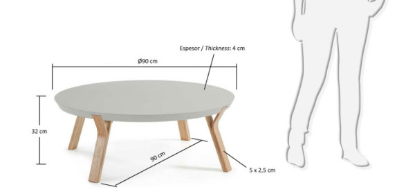 Кавовий стіл La Forma SOLID C313L14-2