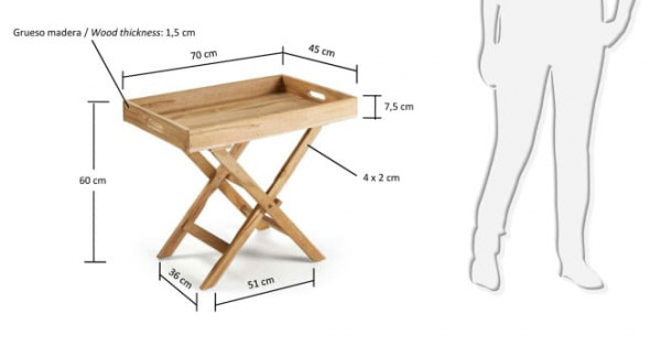 Кофейный стол складной La Forma YARTIK A168M47-2