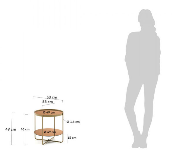 Кавовий стіл La Forma Aroa CC1281C83-5