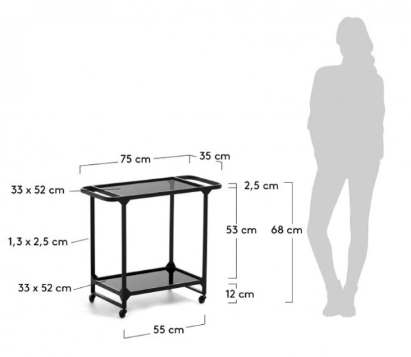 Кавовий стіл La Forma Duilia AA4818R01-6