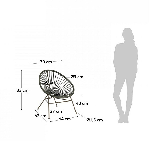 Крісло La Forma Samantha Зелене CC2195J19-8