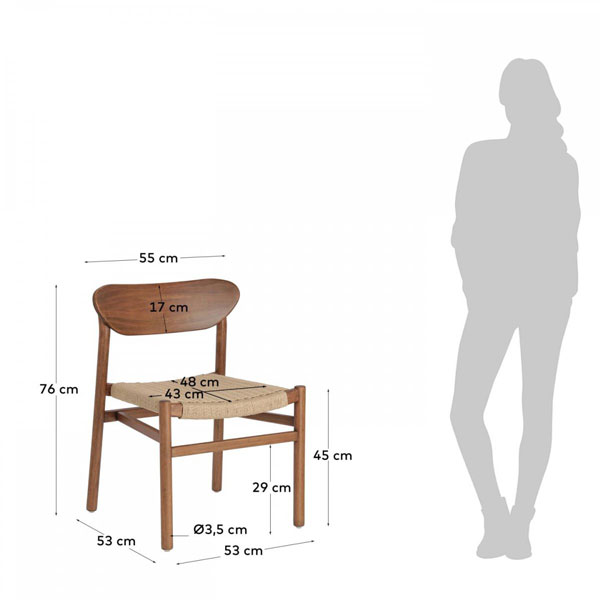 Стул La Forma Galit Коричнево-бежевый-7