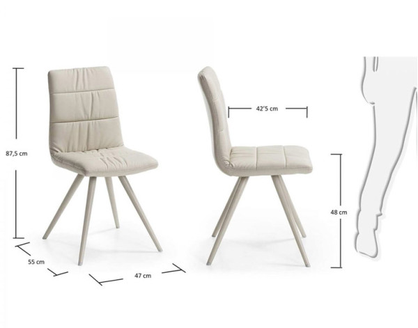 Стілець La Forma LARK2 Перлинний Стілець La Forma LARK2 Перлинний-7