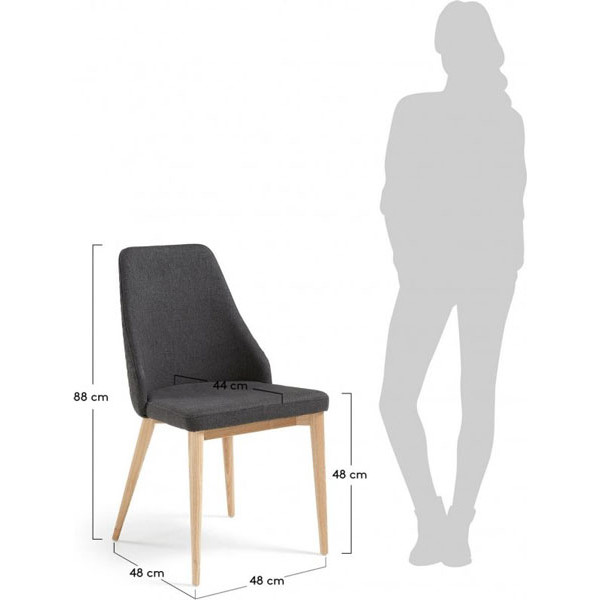 Стілець La Forma ROXIE Сірий CC0079JQ15-1