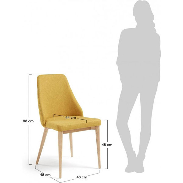 Стілець La Forma ROXIE Гірчичний CC0079JQ81-7