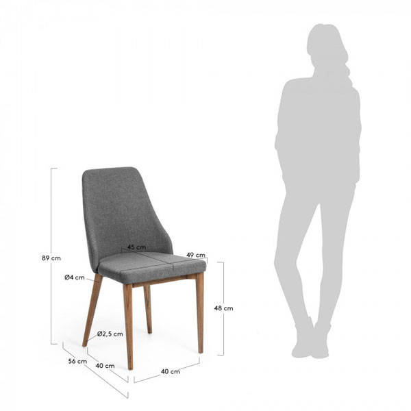 Стілець La Forma ROXIE Сірий CC0986PK15-6