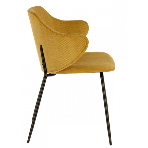 Стул La Forma Suanne Желтый вельвет-1