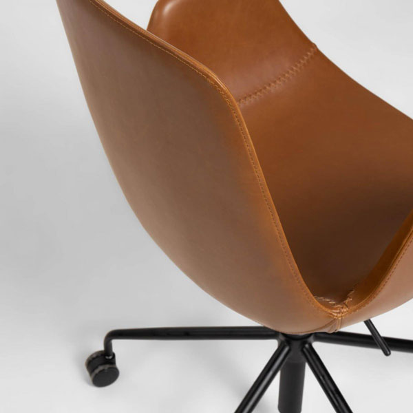 Стілець на коліщатках La Forma YASMIN Коричневий-3