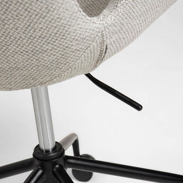 Стул на колесиках La Forma YASMIN Светло-серый-5