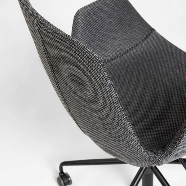 Стілець на коліщатках La Forma YASMIN Темно-сірий-3